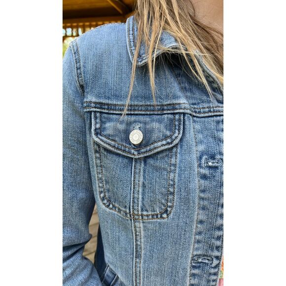 Hand Embroidered Lizzie McGuire Denim Jacket Size Small - Picture 8 of 9